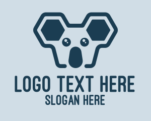 Geometric Koala Animal Logo