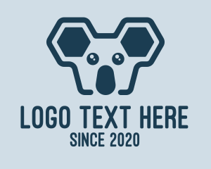Animal - Geometric Koala Animal logo design