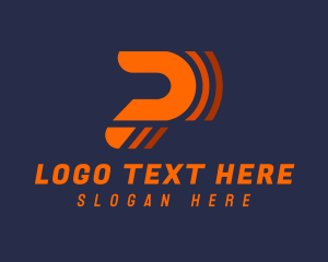 Fast - Logistics Signal Letter P logo design