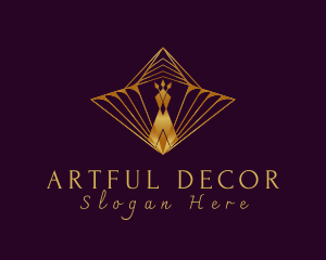 Gold Premium Peacock logo design