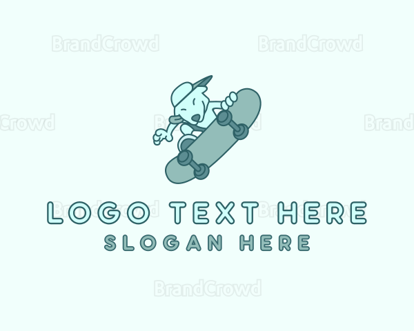 Pet Dog Skateboard Logo