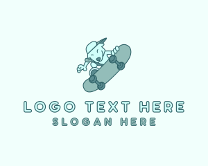 Dobermann - Pet Dog Skateboard logo design