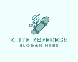 Pet Dog Skateboard logo design