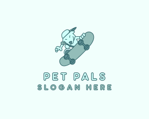 Pet Dog Skateboard logo design