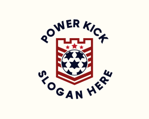 Kick - Soccer Ball League logo design