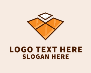Tiles Flooring Letter V Logo