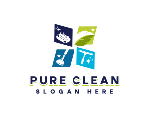 Sparkling Cleaning Tools logo design