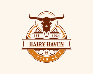 Horn Bull Skull Logo