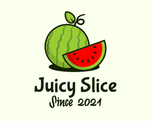 Watermelon - Watermelon Fruit Slice logo design