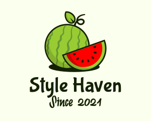 Supermarket - Watermelon Fruit Slice logo design