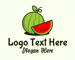 Watermelon Fruit Slice Logo