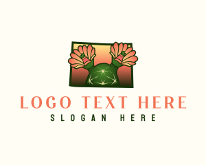 Map - Colorado Cactus Flower logo design