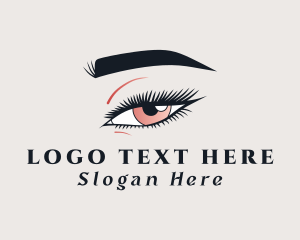 Contact Lens - Eye Cosmetic Eyebrow logo design
