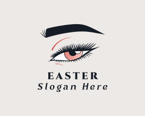 Eyelashes - Eye Cosmetic Eyebrow logo design