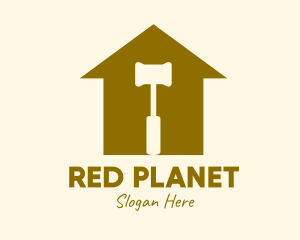 Red House Hammer logo design