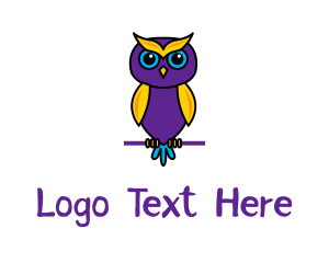 Children - Owl Baby Shool logo design