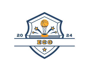 Basketball Sports Trophy Logo