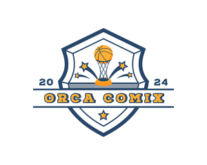 League - Basketball Sports Trophy logo design