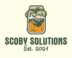 Scoby - Fermented Lemon Kombucha logo design