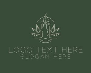 Fire - Organic Scented Candle logo design