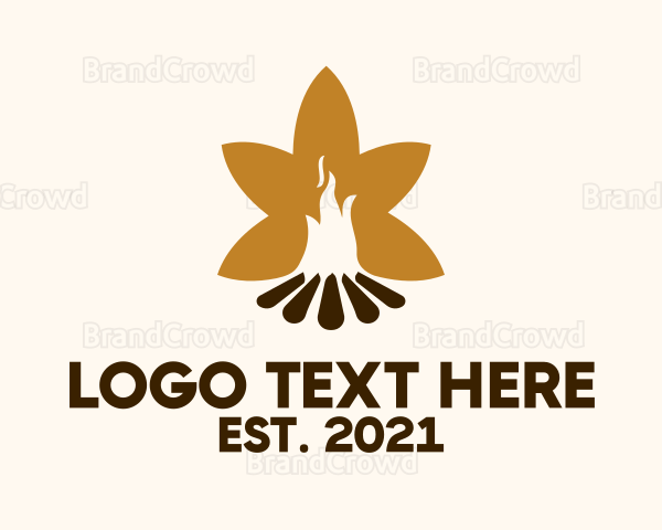 Leaf Camp Bonfire Logo