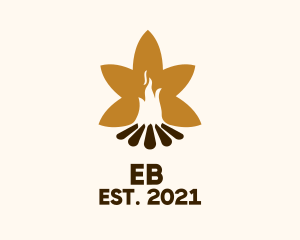 Destination - Leaf Camp Bonfire logo design