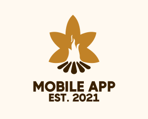 Explore - Leaf Camp Bonfire logo design