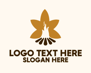 Leaf Camp Bonfire  Logo