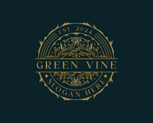 Vine Ornament Botanical logo design