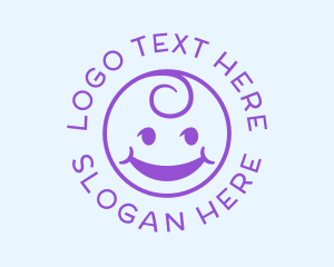Laughing - Purple Baby Boutique logo design