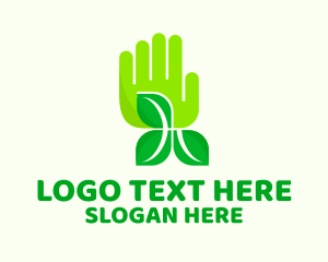 Eco Friendly - Agriculture Gardening Hand logo design