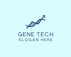 Blue Arrow DNA  logo design