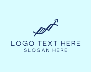 Biotechnology - Blue Arrow DNA logo design