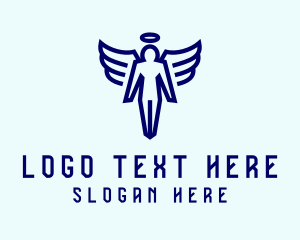 Sacred - Angel Faith Wings logo design