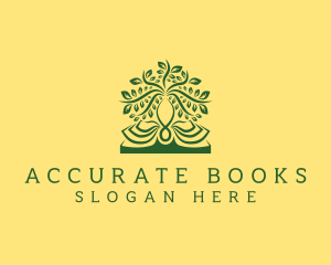 Book Learning Tree logo design