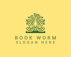Book - Book Learning Tree logo design