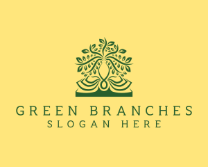 Branches - Book Learning Tree logo design