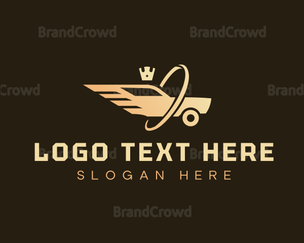 Winged Car Crown Ring Logo