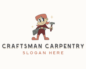 Carpenter - Woman Carpenter Construction logo design