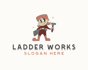 Woman Carpenter Construction logo design