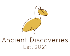 Archaeologist - Monoline Dodo Bird logo design