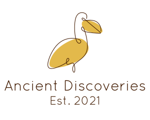 Archaeology - Monoline Dodo Bird logo design