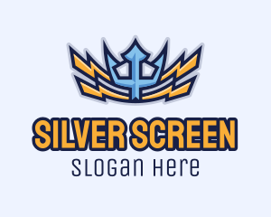 Clan - Trident Lightning Bolt Gaming logo design