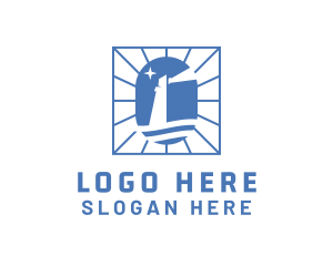Port - North Star Sea Lighthouse logo design