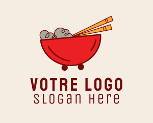 Oriental Noodles Food Cart  Logo