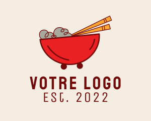 Noodle - Oriental Noodles Food Cart logo design