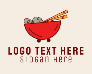 Oriental Noodles Food Cart  Logo