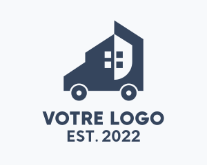 Vehicle - Truck Tiny House Real Estate logo design