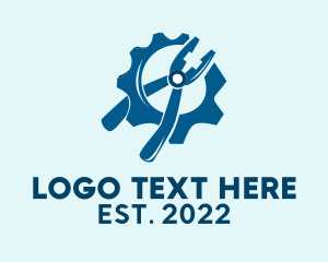 Blue - Machine Repair Service logo design