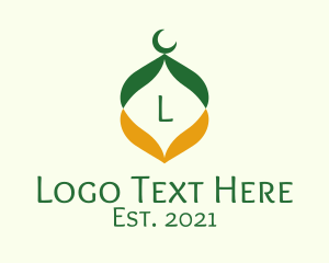 Dome - Muslim Mosque Letter logo design